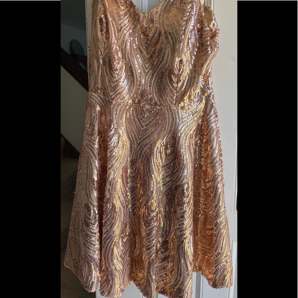 Beautiful gold sequin dress, size small.